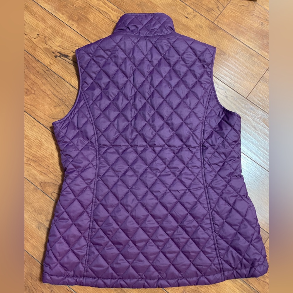Free Country Deep Purple and Grey Reversible Quilted Vest - Picture 3 of 5